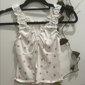 Electric Family White Floral Camisole